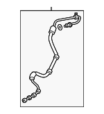 7P0423893C - Steering: Power Steering Pressure Hose for Volkswagen Image