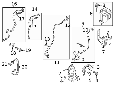 Pump & Hoses for 2015 Volkswagen Touareg #0