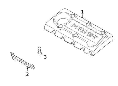 Engine Appearance Cover for 2009 Kia Rondo #0