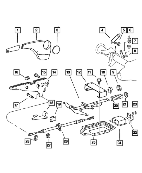 Parking Brake Lever and Cables for 2006 Dodge Sprinter 3500 #0