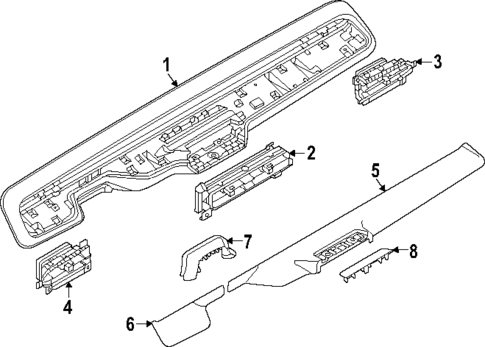 Instrument Panel Components for 2025 Volkswagen ID. Buzz #1