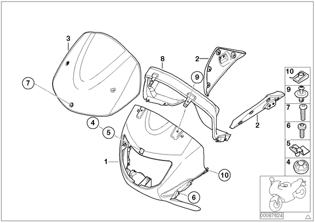 46637651209 - : Plug-In Nut - M5 for BMW-Motorrad Image