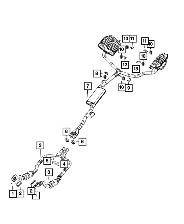 68038394AF - Exhaust: Front Pipe And Converter, Right for Mopar Image image