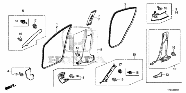 Pillar Garnish for 2019 Honda HR-V #0