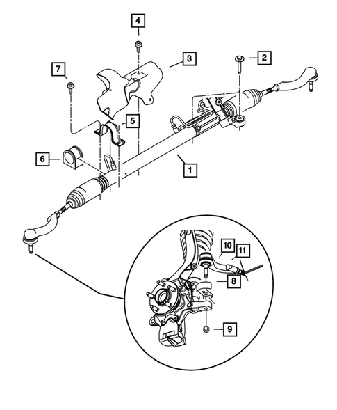 Steering Gear for 2002 Dodge Stratus #0
