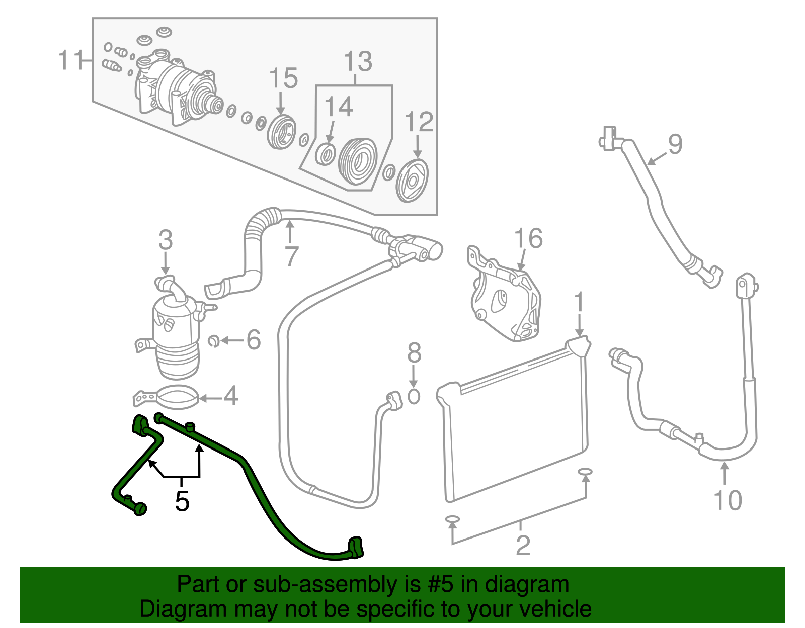 1999-2006 GM Air Conditioning Evaporator Tube 19418536 | NewGMParts.com