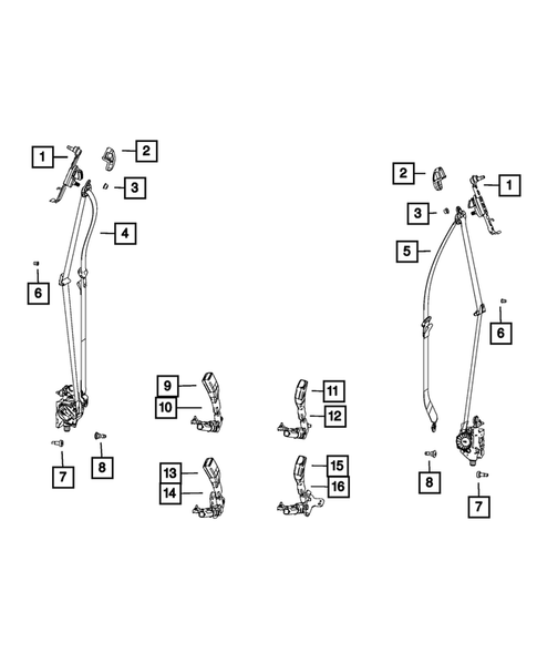 Seat Belts for 2013 Chrysler Town & Country #0