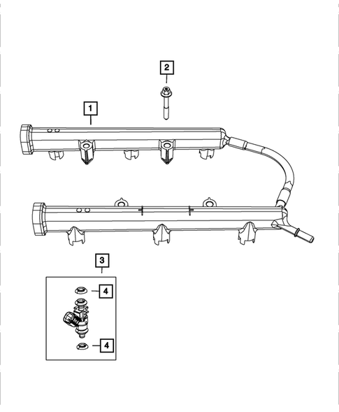 Fuel Rail and Injectors for 2020 Dodge Grand Caravan #0