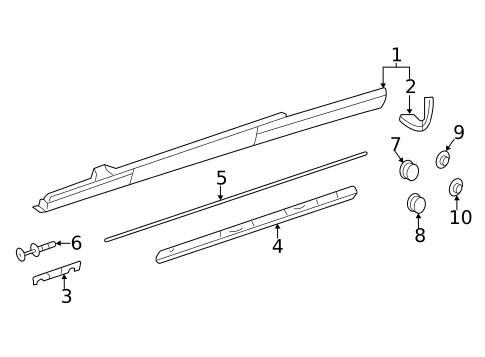 Exterior Trim - Pillars for 2012 Mercedes-Benz CL600 #0