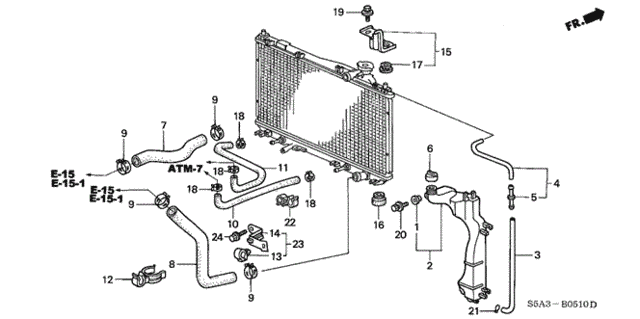 Radiator Hose for 2002 Honda Civic #0
