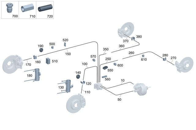 2064200100 - : Brake Line for Mercedes-Benz Image