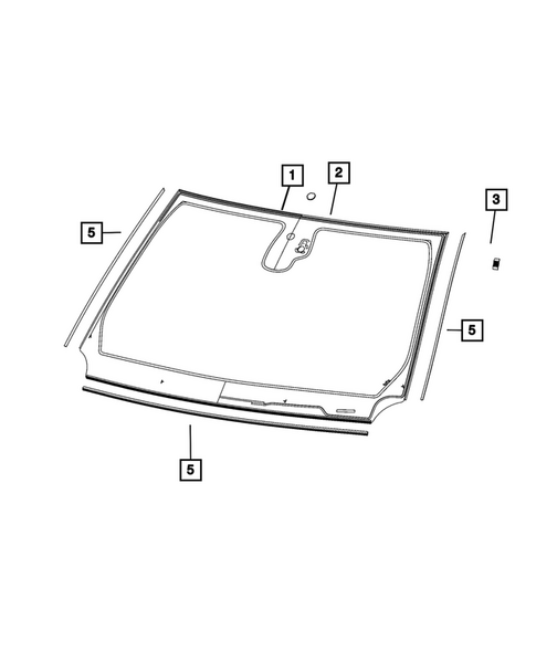 Glass and Interior Rearview Mirror for 2023 Jeep Compass #0