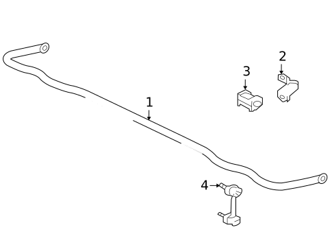 Stabilizer Bar & Components for 2004 Mitsubishi Endeavor #2