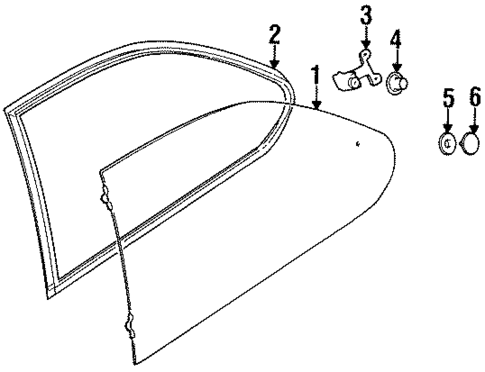 Glass & Hardware for 1996 BMW 318ti #0