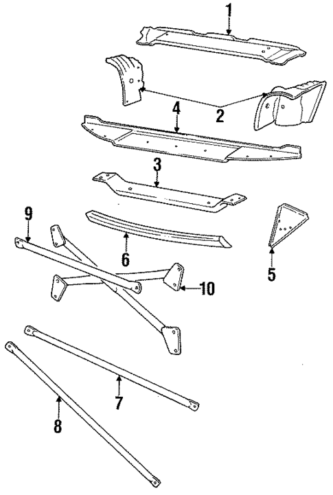 Radiator Support for 1991 Jaguar XJS #0