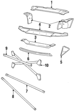 BDC8708 - Cooling System: Upper Tie Bar for Jaguar Image