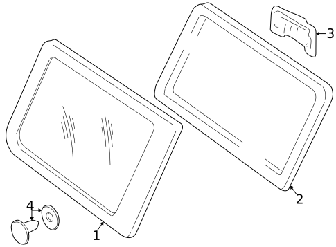 Glass - Side Door for 2000 Nissan Quest #0