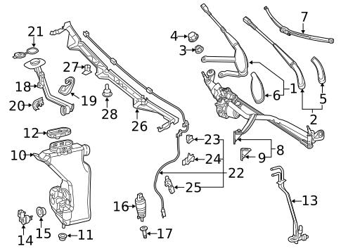 Windshield Wiper Motor for 2021 Mercedes-Benz C63 AMG S #0