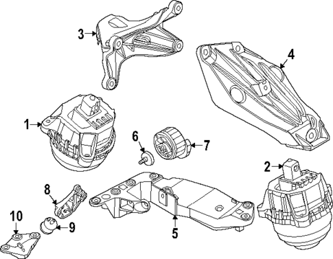 Engine & Trans Mounting for 2024 BMW X3 #0