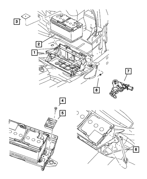Battery, Battery Tray and Cables for 2011 Chrysler 300 #0