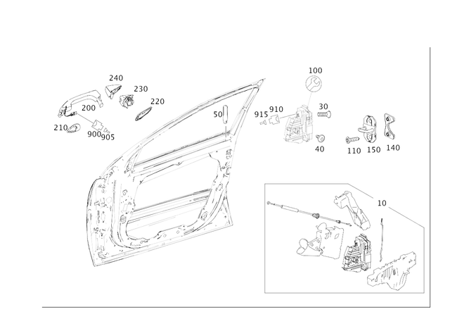 109902204 - Front Doors: Flat Head Screw for Mercedes-Benz Image image
