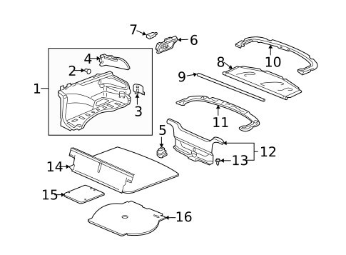 Interior Trim - Rear Body for 2004 Acura RSX #0