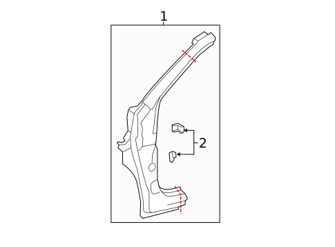 Hinge Pillar for 2014 Toyota RAV4 #1