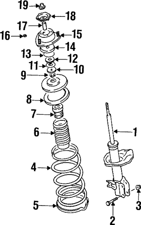 Struts & Components for 2001 Chevrolet Metro #0