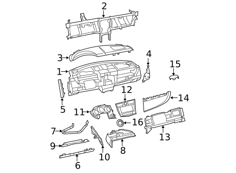 Instrument Panel Components for 2010 Dodge Avenger #0