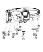 68241397AA - Electrical: Instrument Panel Switch for Ram: 2500, 3500 Image
