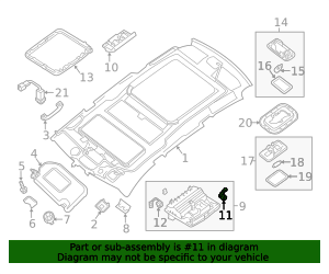 25450-3JA0A - Sunroof Switch 2013-2020 Nissan Pathfinder | Group 1 Auto ...