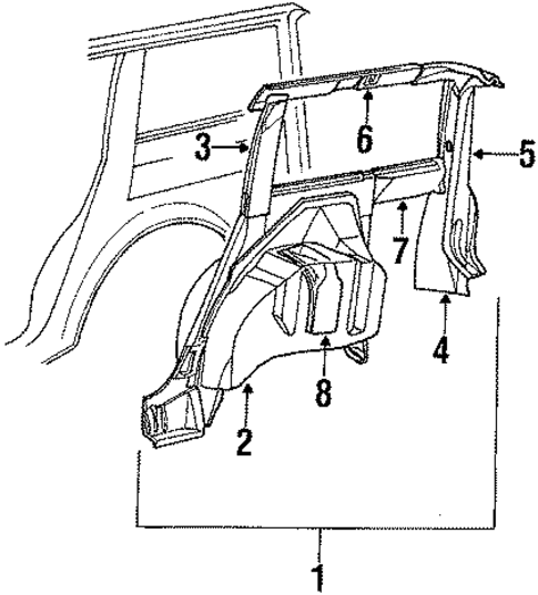 Inner Structure & Rails for 1984 Chrysler LeBaron #0