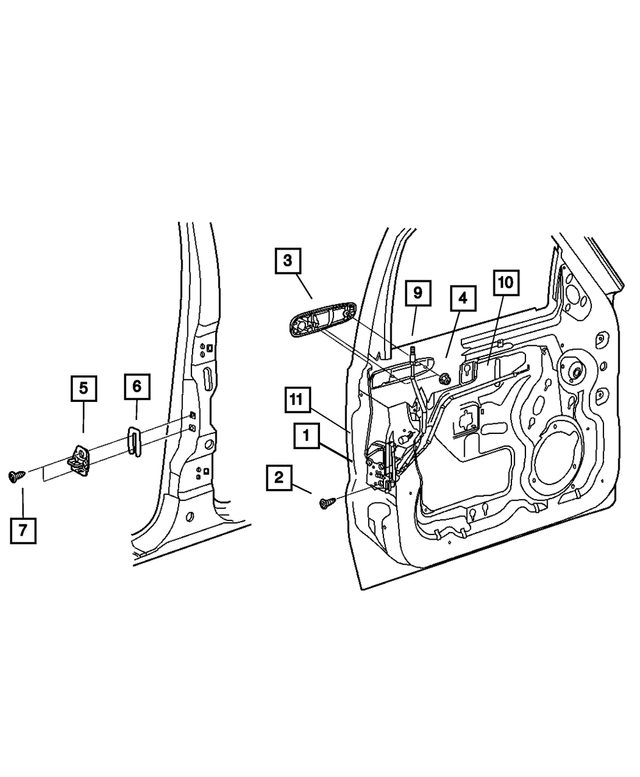 55360332AF - Doors and Related Parts: Front Door Exterior Handle, Right for Mopar Image