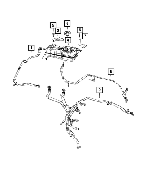 Engine Coolant Reservoir (Bottle) for 2020 Ram 1500 #1