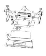 1SC76KA9AA - Interior Trim: Trunk Side Trim Panel for Mopar Image