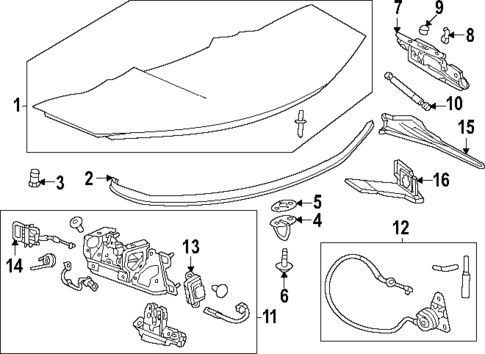 Lid & Components for 2022 Chevrolet Corvette #1