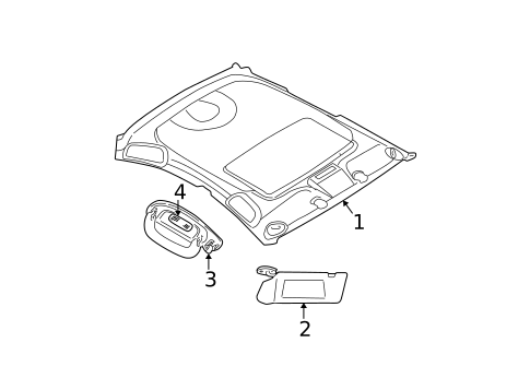 Interior Trim - Roof for 2001 Chrysler 300M #0
