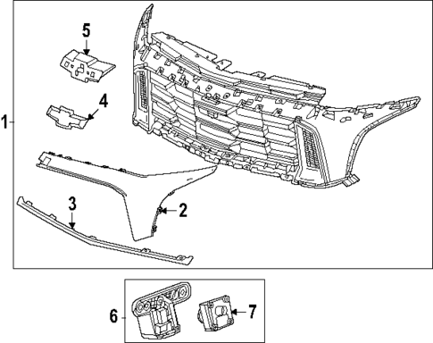Grille & Components for 2023 Chevrolet Colorado #5