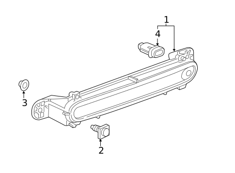 High Mounted Stop Lamp for 2015 Chevrolet Malibu #0
