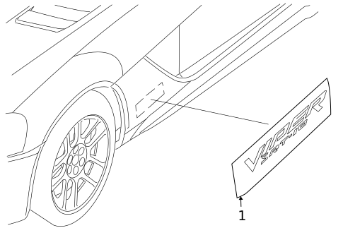 Exterior Trim - Pillars for 2004 Dodge Viper #0