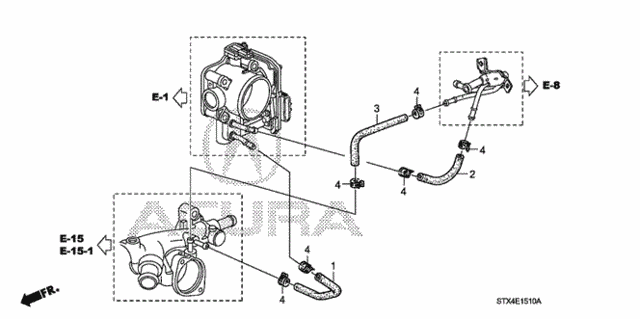 Water Hose for 2011 Acura MDX #0