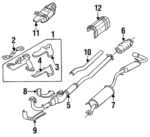 Exhaust Components for 1993 Nissan Quest #0
