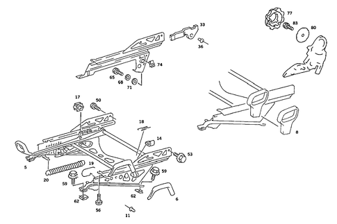 Seat Adjuster for 1988 Mercedes-Benz 190E #3