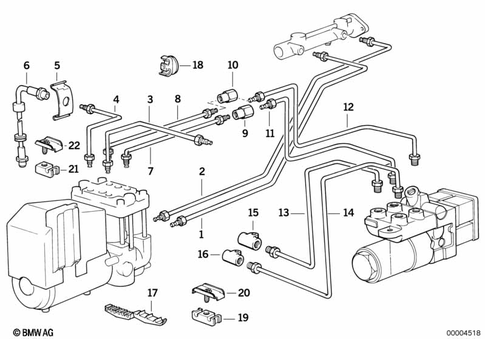 Brake Pipe, Front for 1994 BMW 850Ci #0