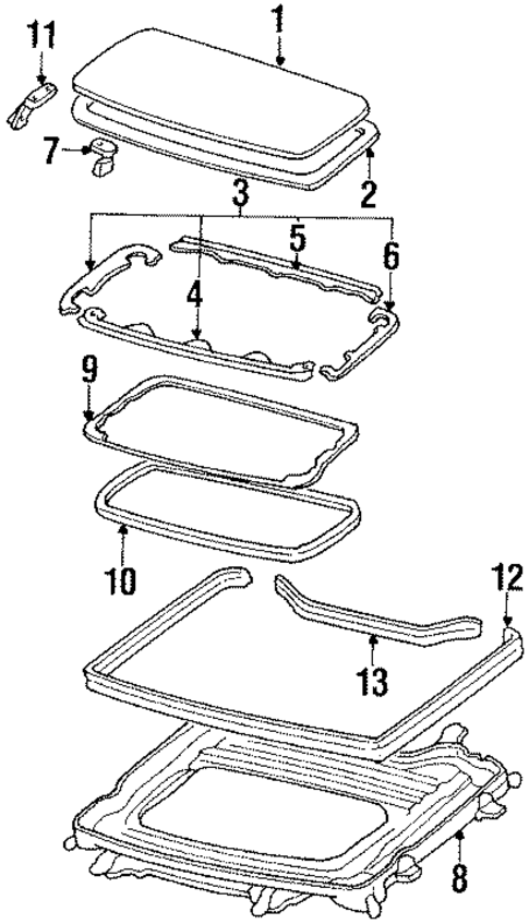 Sunroof for 1989 Honda CRX #1