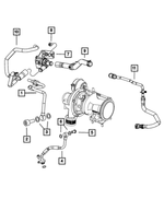 4893208AB - Cooling: Turbo Water Feed Tube for Mopar Image