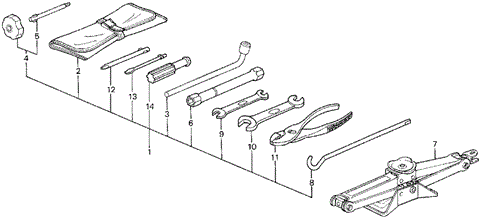 Tools - Jack for 1988 Honda Civic #0