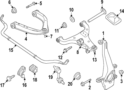 Stabilizer Bar & Components for 2023 Nissan Frontier #0