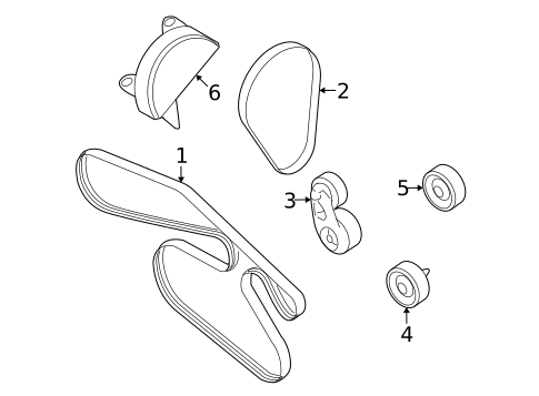 Belts & Pulleys for 2006 Lincoln Zephyr #0