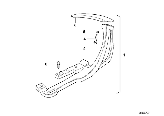 46542316005 - : Left Case Holder for BMW-Motorrad Image